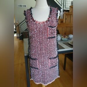 Lanvin Ete 2012 Red Boucle Tweed Mini Dress